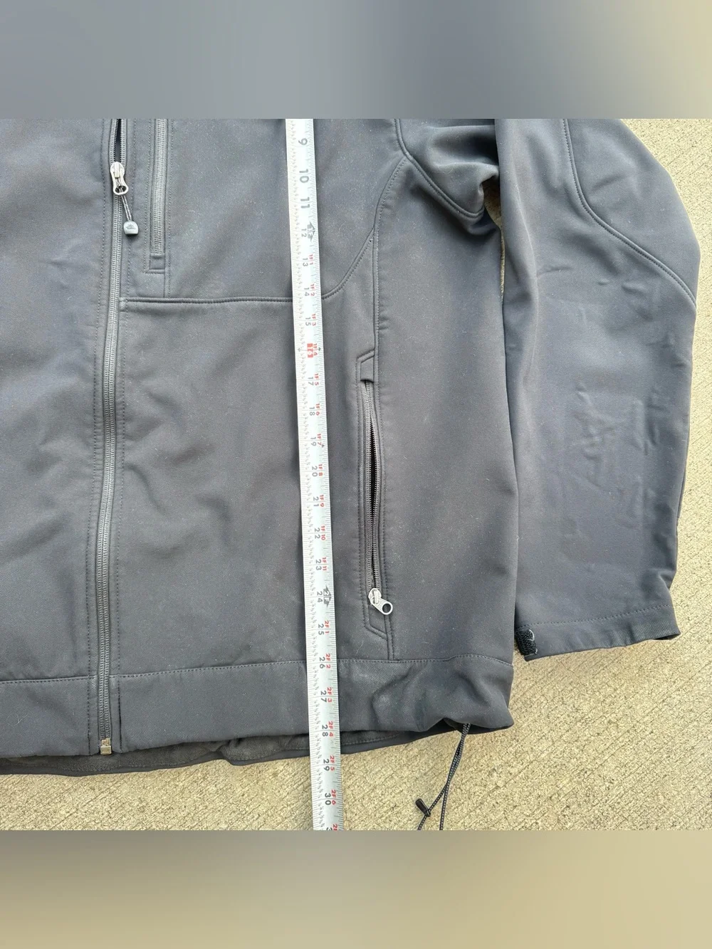 The North Face Men's Softshell Jacket Size XL Black Full Zip Windproof Fleece-Li